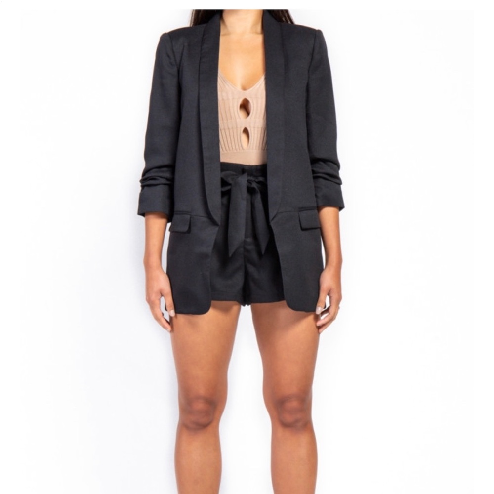 2pc Blazer Boyfriend Short Set